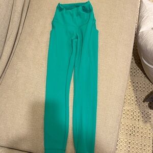 Teal High-Waisted Leggings